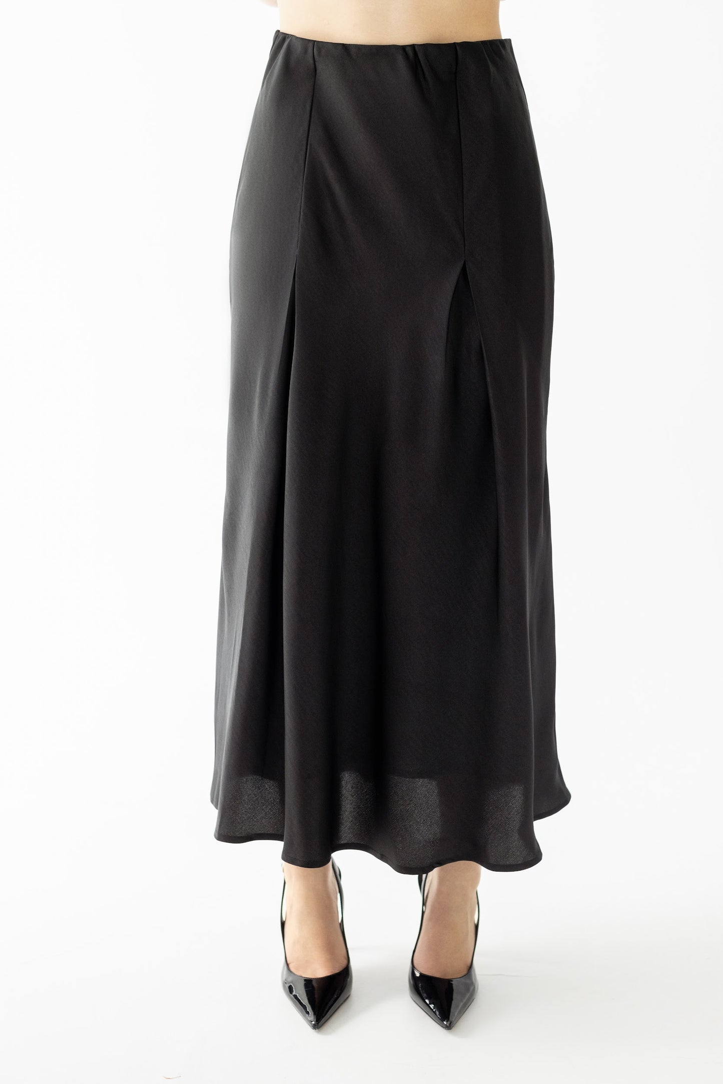 Malli Bias-Cut Satin Skirt