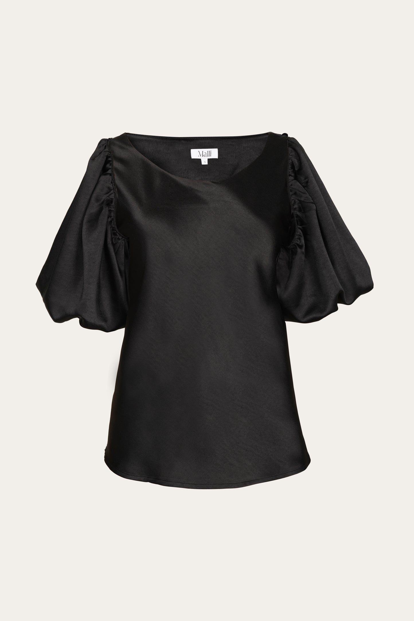 Malli Bias Top with Detachable Puff Sleeves