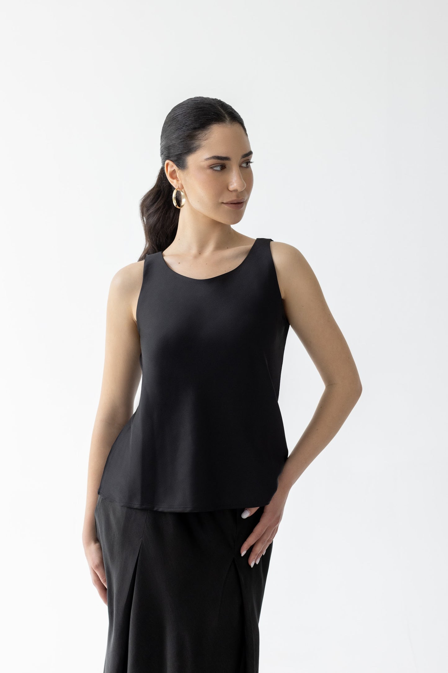 Malli Bias Top with Detachable Puff Sleeves